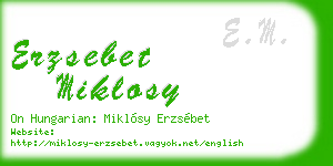 erzsebet miklosy business card