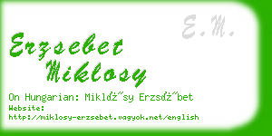 erzsebet miklosy business card
